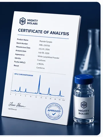 Certificate of analysis research visual