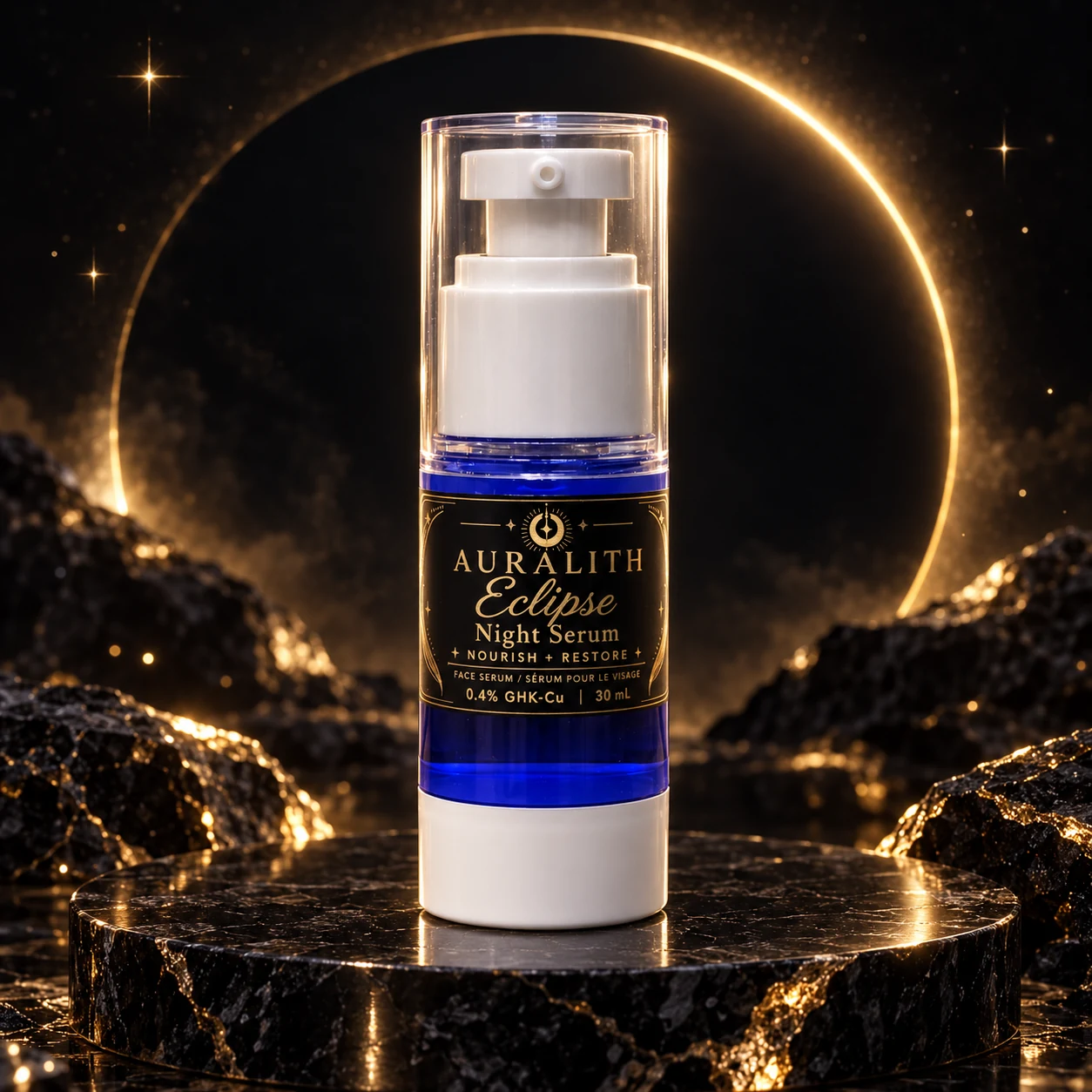 Auralith ECLIPSE Night Serum 30 mL serum bottle